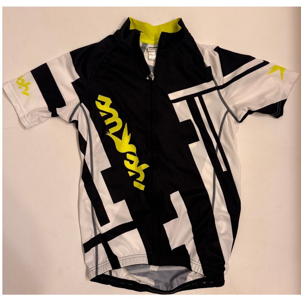 Smashfest Queen Women's Cycling Jersey Short Sleeve Green/Black/White Sz M